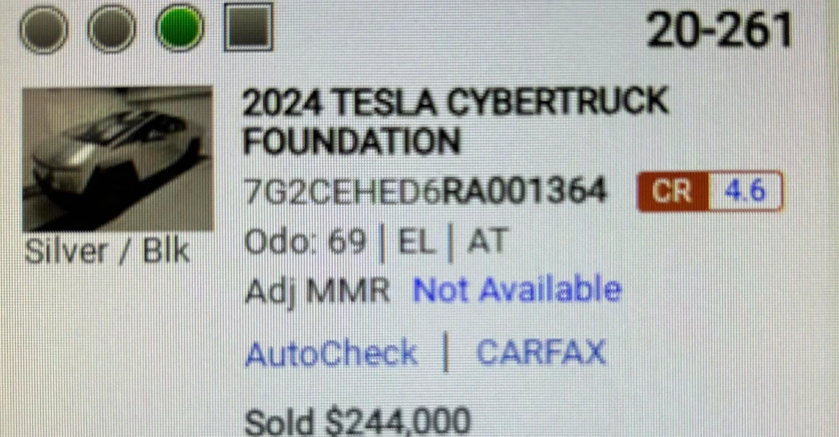 Tesla Cybertruck Sold for $244,000 - Porsche Orlando Listed as Buyer
