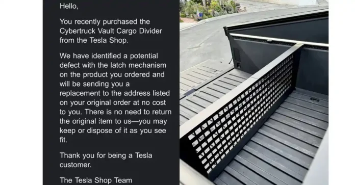 Tesla Addresses Cybertruck Cargo Divider Fitment Issue, Offers Free Replacement