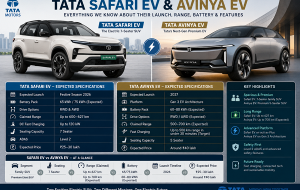 Tata Safari EV & Avinya EV: Everything We Know About Their Launch, Range, Battery and Features