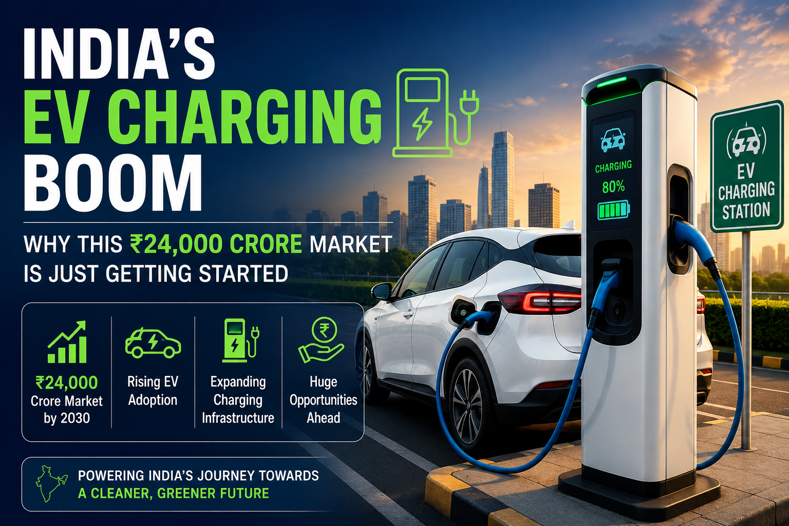 India’s EV Charging Boom: Why the ₹24,000 Crore Market Is Just Getting Started