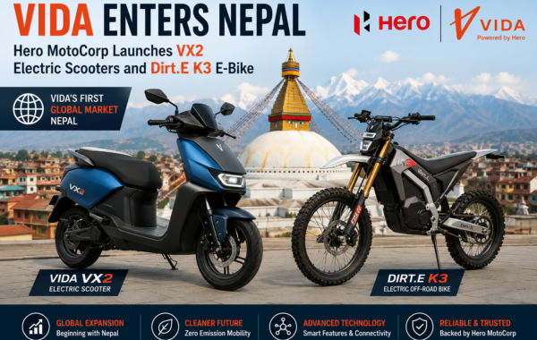 Vida Enters Nepal: Hero MotoCorp Launches VX2 Electric Scooters and Dirt.E K3 E-Bike